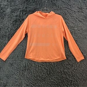 Under Armour UA Hoodie Womens Small Loose Spellout Athletic lightweight